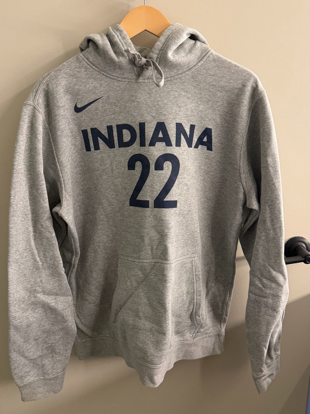 Nike Caitlin Clark Indiana Fever Hooded Sweatshirt - Grey/Navy